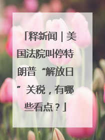 释新闻｜美国法院叫停特朗普“解放日”关税，有哪些看点？