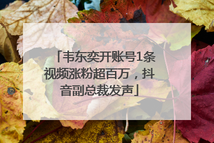 韦东奕开账号1条视频涨粉超百万，抖音副总裁发声