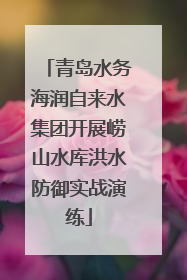 青岛水务海润自来水集团开展崂山水库洪水防御实战演练