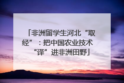 非洲留学生河北“取经”：把中国农业技术“译”进非洲田野