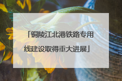 铜陵江北港铁路专用线建设取得重大进展
