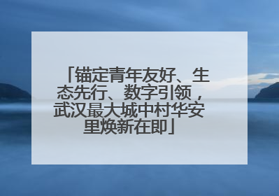 锚定青年友好、生态先行、数字引领，武汉最大城中村华安里焕新在即