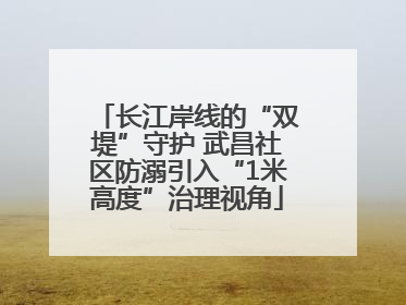 长江岸线的“双堤”守护 武昌社区防溺引入“1米高度”治理视角