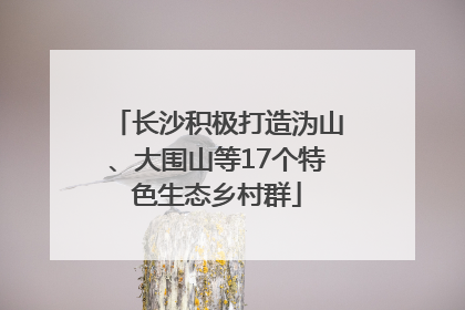长沙积极打造沩山、大围山等17个特色生态乡村群
