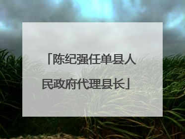 陈纪强任单县人民政府代理县长