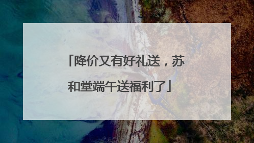 降价又有好礼送，苏和堂端午送福利了