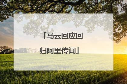 马云回应回归阿里传闻