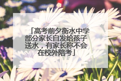 高考前夕衡水中学部分家长自发给孩子送水，有家长称不会在校外陪考