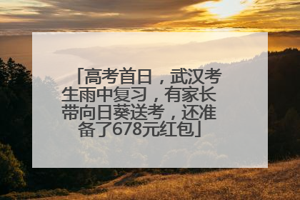 高考首日，武汉考生雨中复习，有家长带向日葵送考，还准备了678元红包
