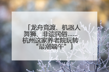龙舟竞渡、机器人舞狮、非遗民俗……杭州这家养老院玩转“最潮端午”