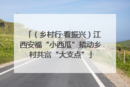 （乡村行·看振兴）江西安福“小西瓜”撬动乡村共富“大支点”