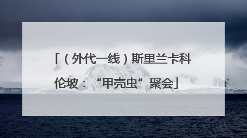 （外代一线）斯里兰卡科伦坡：“甲壳虫”聚会