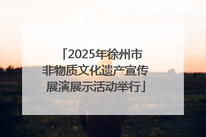 2025年徐州市非物质文化遗产宣传展演展示活动举行