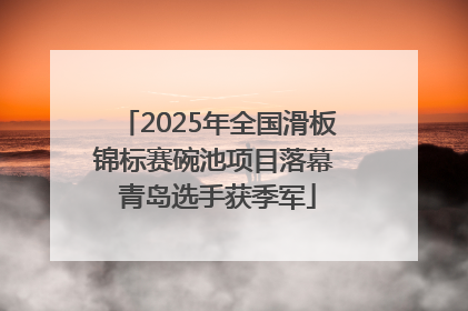 2025年全国滑板锦标赛碗池项目落幕 青岛选手获季军