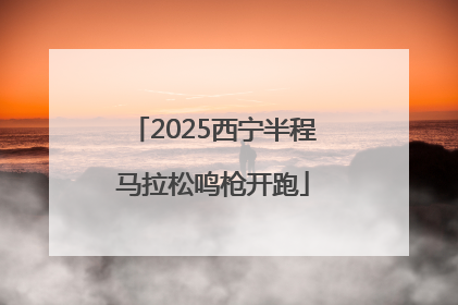 2025西宁半程马拉松鸣枪开跑