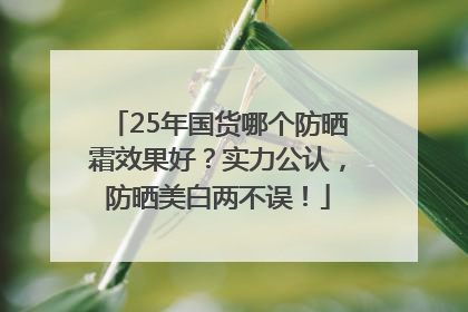 25年国货哪个防晒霜效果好？实力公认，防晒美白两不误！