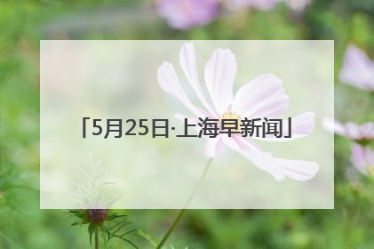 5月25日·上海早新闻