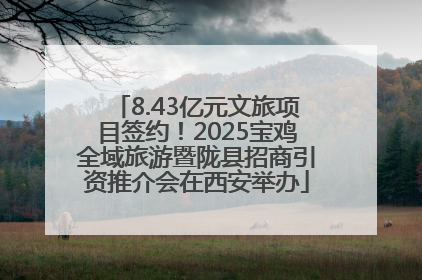 8.43亿元文旅项目签约！2025宝鸡全域旅游暨陇县招商引资推介会在西安举办