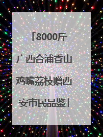 8000斤广西合浦香山鸡嘴荔枝赠西安市民品鉴