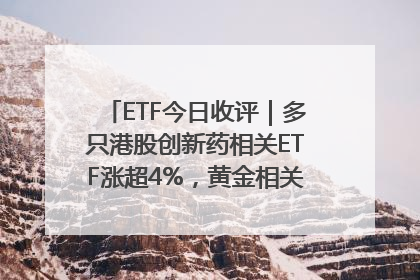 ETF今日收评｜多只港股创新药相关ETF涨超4%，黄金相关ETF跌逾1%