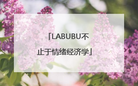 LABUBU不止于情绪经济学