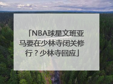 NBA球星文班亚马要在少林寺闭关修行？少林寺回应
